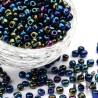 Chinese seed beads made of opaque colored glass plated with metallic luster with AB effect in size 6/0 (approx. 4 mm) with a hole for a thread with a size of 1.5 mm.
1 g contains +/- 10 pieces of seed beads
THE MENTIONED PRICE IS FOR 1 g (minimum amount to order is 20 g).