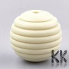 Food silicone beads - striped ball - 15 x 14 mm