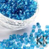 Chinese seed beads - 6/0 - transparent with a silver center - weight 1 g