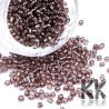 Chinese seed beads - 6/0 - transparent with a silver center - weight 1 g