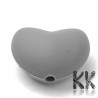 Korálky z potravinářského silikonu - srdce - 16 x 19 x 10 mm