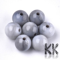 Akrylové korálky - imitace minerálu - 10 x 9,5 mm - kuličky - množství 10 g (cca 17 ks)