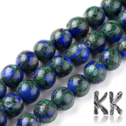 Přírodní lapis lazuli smíchaný s malachitem - Ø 8 - 8,5 mm - barevné kuličky