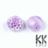 Synthetic coral - dyed lotus flower - 15 x 16 x 9.5 mm