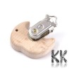 Wooden pacifier clip - elephant - 49 x 41 x 19 mm