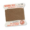 GRIFFIN Natural Silk Cord with Needle - Thickness 1.05 mm - roll 2 m