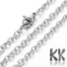 304 Nerezový náhrdelníkový řetízek s karabinkou - délka 60 cm
