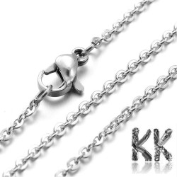 304 Nerezový náhrdelníkový řetízek s karabinkou - délka 45 cm