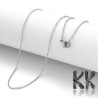 304 Nerezový náhrdelníkový řetízek s karabinkou - délka 50 cm