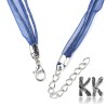 Organza necklace ribbon with carabiner - approx. 45 cm