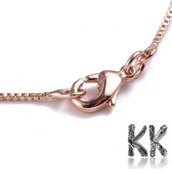 Brass necklace chain with carabiner - length 42 cm
