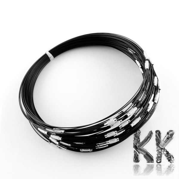 Steel Necklace Ring - Painted - Circumference 44 cm, 1 mm thick