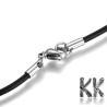Rubber necklace with carabiner made of 304 stainless steel - length 40.5 cm