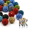 Shamballal bead with a diameter of 10 mm, the base of which is a ball of polymer, which is set with cut glass stones. For stones set in beads, the manufacturer guarantees a higher quality cut in grade A.
THE PRICE IS FOR 1 PCS.