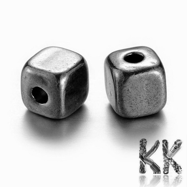 Separating bead made of zinc alloy - cube - 4 x 4 x 4 mm