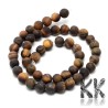 Natural Frosted Tiger Eye - Round Beads - Ø 4 mm, Hole: 0,8 mm