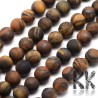 Cut and unpolished (frosted) round beads made of mineral tiger eye with a diameter of 4 mm and a hole for a thread with a diameter of 0,8 mm. The beads are absolutely natural, without any dyeing.
Origin of country: Brazil, South Africa
THE PRICE IS FOR 1 PCS.