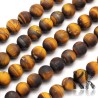 Natural Frosted Tiger Eye - Round Beads - Ø 6 mm, Hole: 1 mm