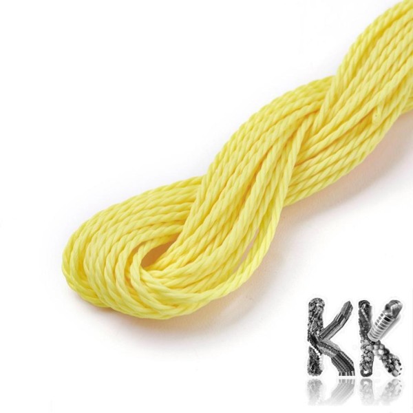 Braided and Waxed Polyester Cord - Ø 1 mm - roll 8-9 m