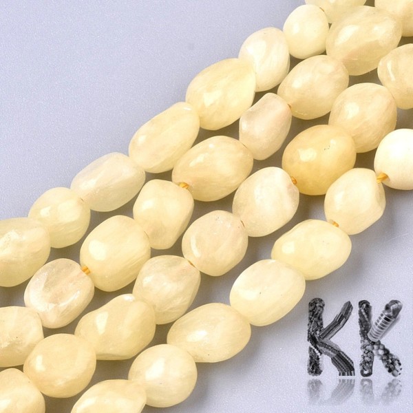 Natural Topaz Jade Beads - nuggets - 5-11 x 5-8 x 3-6 mm, Hole: 0,8 mm
