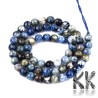 Natural Crackle Agate Dyed Faceted - Round Bead- Ø 6 mm, hole: 1 mm