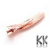 Decorative iron hair clip - feather - alligator type - 54 x 12 x 9.5 mm
