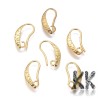 Decorative Brass Earring Hooks - 16 x 2 mm, Pin: 0.8 mm, Hole: 1.6 mm (1 pair)