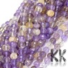 Natural Faceted Ametrine - Round Beads - Ø 8 mm, Hole: 1 mm