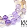 Natural Faceted Ametrine - Round Beads - Ø 6 mm, Hole: 0.7 mm