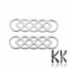 201 Stainless Steel Link Connector - Chinese Lucky Knot - 40 x 11.5 x 0.8 mm, Hole: 3 - 8.5 mm
