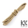 Uncoloured cord made of 100% spun hemp with a diameter of 6 - 7 mm. The strings are very strong, practically inflexible and are most often used for the production of naturally tuned jewelery - ie for threading mineral and wooden beads.
THE PRICE IS FOR 3 m.