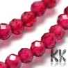 Synthetic Ruby - Round Faceted beads - Ø 3,5 mm, Hole: 1.6 mm