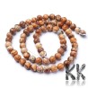 Natural Brown Marble - So-called Picture Jasper - Round Beads - Ø 6-7 mm, Hole: 0.8 mm