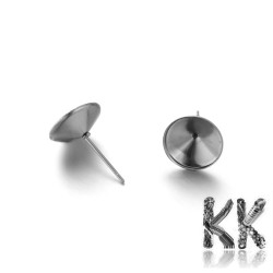 201 Stainless Steel Stud Earring Settings - Ø 10 mm (1 pair)