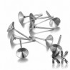 201 Stainless Steel Stud Earring Settings - Ø 6 mm (1 pair)