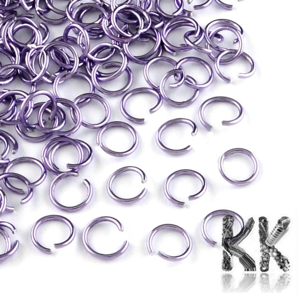 Aluminum Wire Open Jump Rings - Ø 6 x 0.8 mm - Package of approx. 10 g