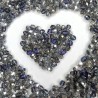 Czech Crystal Glass - Semi-Plated Faceted Round Beads - Ø 6 mm, Hole: 1 mm