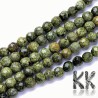 Tumbled and faceted round beads made of natural mineral serpentine with a diameter of 6 mm with a hole for a thread with a diameter of 1 mm. The beads are absolutely natural without any dye.
Country of origin China
THE PRICE IS FOR 1 PCS.