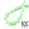 Natural Green Aventurine - Heart Beads - 10 x 10 x 5 mm, Hole: 1 mm