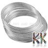 Steel memory ring in platinum color with a diameter of 125 mm and a wire thickness of 0.8 mm suitable for the production of necklaces. The core of the memory steel, which forms the base of the wire, is plated with a layer of brass for better resistance and durability of the wire, and the resulting surface coating is applied to this layer.
THE PRICE IS FOR 1 CIRCLE.