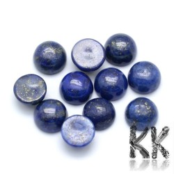 Minerální kabošon - lapis lazuli - 8 x 3,5-4 mm - polokoule