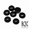 Mineral cabochon - Obsidian - 8 x 3,5-4 mm - Half Round