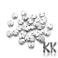 304 Nerezový mezičlánek - plochý kruh - 8 x 1 mm