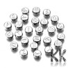 CCB Acrylic Beads with letters - Platinum Color Plated mix of Lentils - Ø 7 x 4 mm - 50 g (approx. 320 pcs)