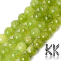 Natural Chalcedony - Imitation Peridote - Dyed & Heated Round Beads - 8.5 x 8 mm, Hole: 1,2 mm