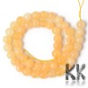 Natural Chalcedony - Imitation Citrine - Dyed & Heated Round Beads - 8.5 x 8 mm, Hole: 1,2 mm