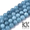 Natural Chalcedony - Imitation Aquamarine - Dyed & Heated Round Beads - 8.5 x 8 mm, Hole: 1 mm