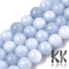 Natural Chalcedony - Imitation Aquamarine - Dyed & Heated Round Beads - 8.5 x 8 mm, Hole: 1 mm