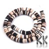 Polymer Clay Heishi Beads - Flat Discs - Ø 6 x 1 mm, Hole: 2 mm - Mix of Color Shades - 1 Strand (approx. 380 pcs)