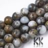 Assembled Semi-Synthetic Regalite with Natural Larderite - Round Beads - Ø 8 mm, Hole: 1 mm